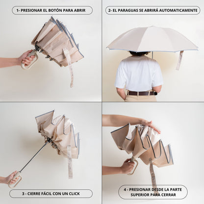 B-LION Paraguas Invertido Automático Antiviento